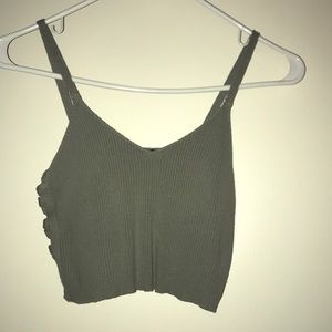Green crop top